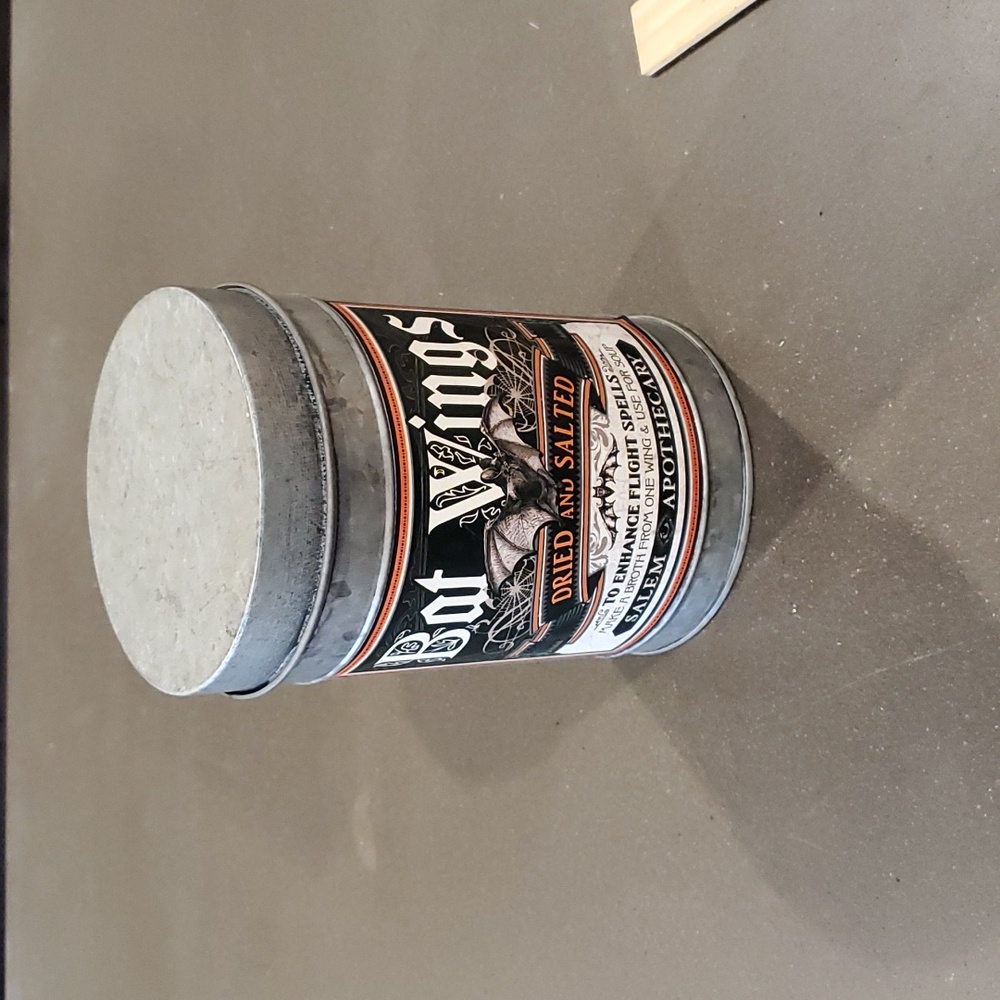 Halloween Bat Wings tin